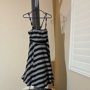 Torrid Black and White Striped Dress w/removable straps
